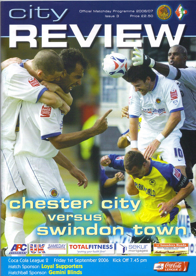 <b>Friday, September 1, 2006</b><br />vs. Chester City (Away)